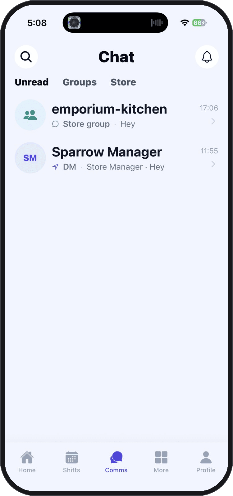 Store channels and direct messages in Orbit Staff